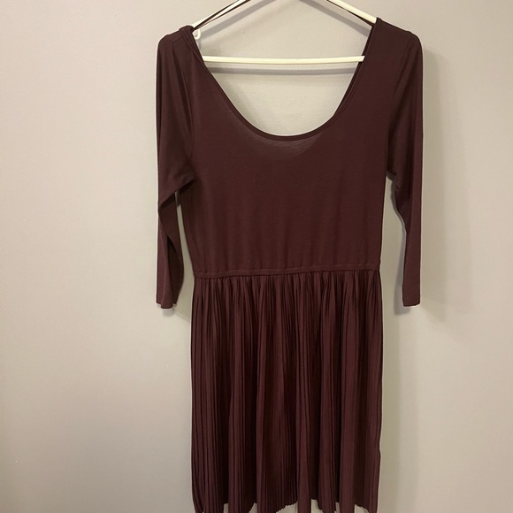 Purple off shoulder A-Line dress - Picture 2 of 2